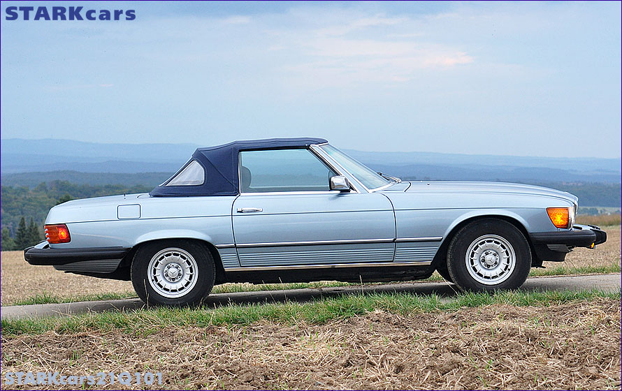 Mercedes Baureihe R107 Diamantblau Metallic